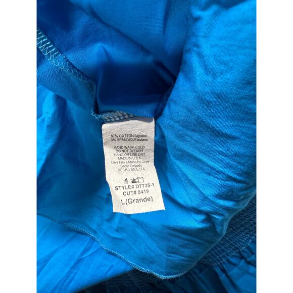 Mad Rag Women's Blue Off-Shoulder Romper Size L, Ruffled Top - Picture 6 of 9